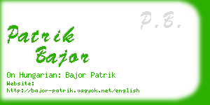 patrik bajor business card